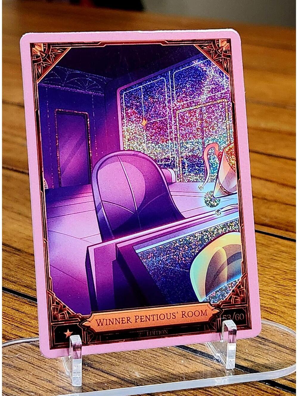 Winner Pentious Room foil trading card - Hazbin Hotel